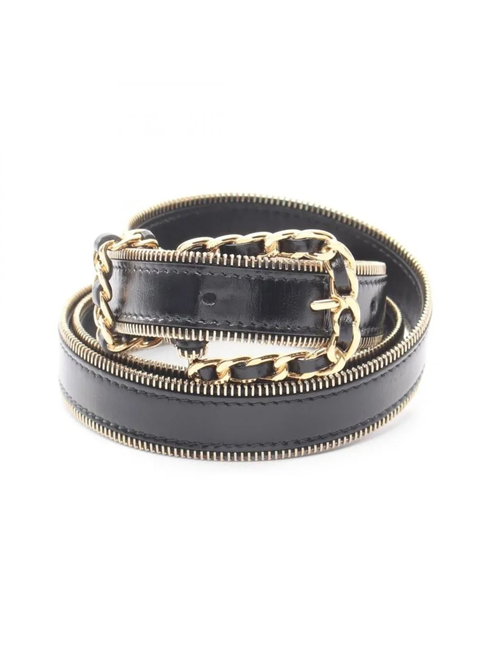 Authentic Chanel Hardware Belt Piece Authentic CHANEL Vintage Belt Pink Red Gold Hardware Made in  main image 4